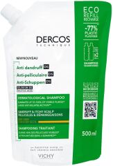 Dercos Champú para Cabello Seco Anti-Dandruff Eco Refill 500 ml