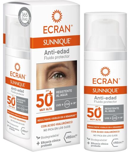 Sunnique Fluido Facial Anti-Edad SPF 50+ 50 ml