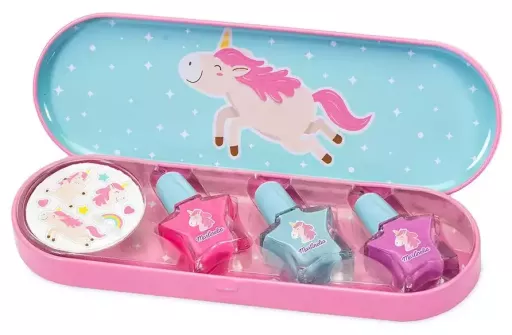 Unicorn Nail Polsih + Stickers 4 Piezas