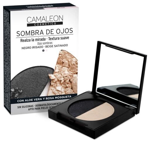 Sombra de Ojos Negro y Beige 2 x 2,3 gr