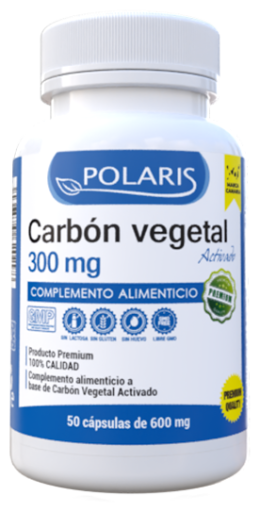 Carbón Vegetal 300 mg 50 Cápsulas