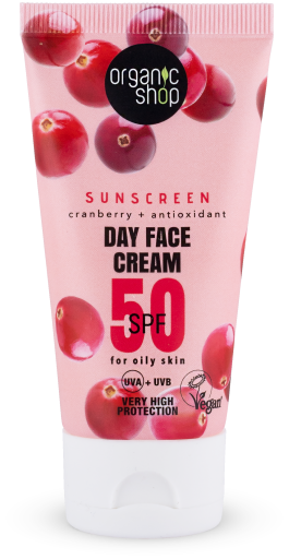 Sunscreen Crema Facial de Día Arándano Rojo SPF 50 50 ml