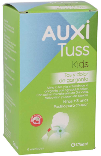 AuxiTuss Kids Tos y Dolor de Garganta 6 Unidades