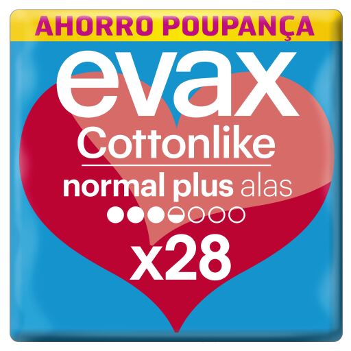 Cottonlike Compresas Normal Plus con Alas 28 Unidades