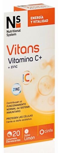 NS Vitans Vitamina C + Zinc 20 Cápsulas