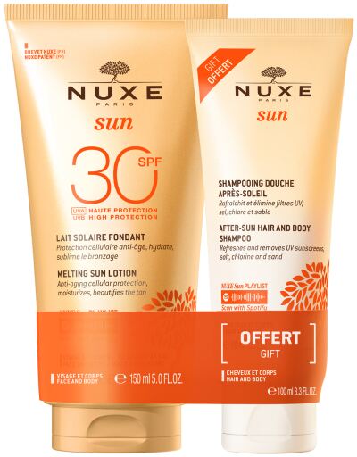 Sun Dúo Leche Solar SPF 30 y Champú Gel de Ducha Aftersun 2 Piezas