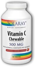 Vitamina C 500 mg Cereza 100 Tabletas Masticables