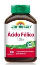 Ácido Fólico 1000 mcg 100 Comprimidos