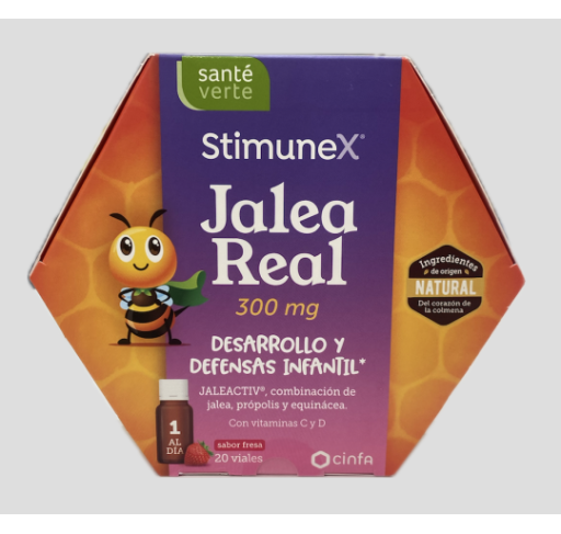 Stimunex Infantil Jalea Real 300 mg 20 Viales