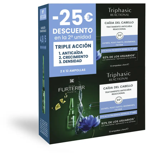 Triphasic Reaccional Ritual Anticaída Ampollas Dúo 24 x 5 ml