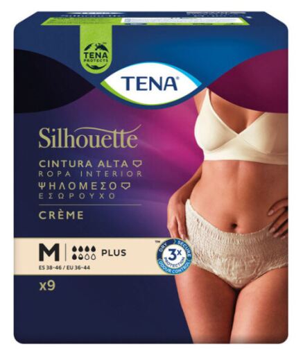 Silhouette Crema Cintura Alta Mediano 9 Unidades