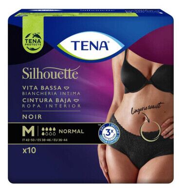 Silhouette Cintura Baja Negra Talla Mediana 10 Unidades