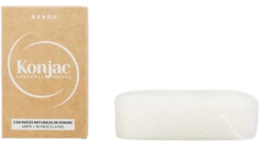 Konjac Esponja Corporal Exfoliante Blanca 5 gr