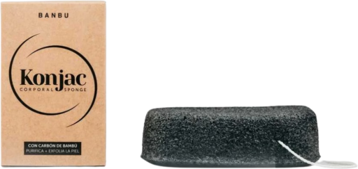 Konjac Esponja Corporal Exfoliante Negra 5 gr