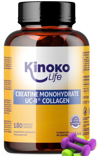 Creatina Monohidratada 3000 mg con Uc Ii Colágeno 180 Cápsulas