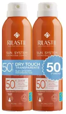 Sun System Spf50+ Spray Transparente Dry Touch Pack 2 X 200 ml