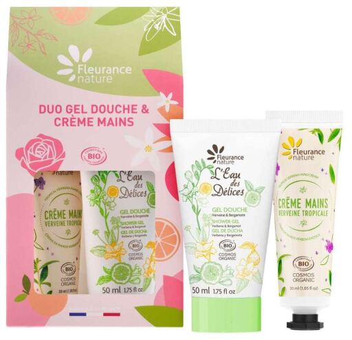 Fleurance Nature Duo Gel Douche et Cr&egrave;me Mains Verveine 2 Piezas