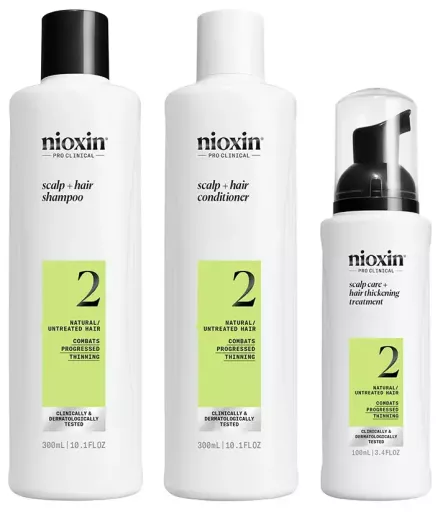 Nioxin Sistema 2 Kit Tratamiento Para Cabello Natural 3 Unidades